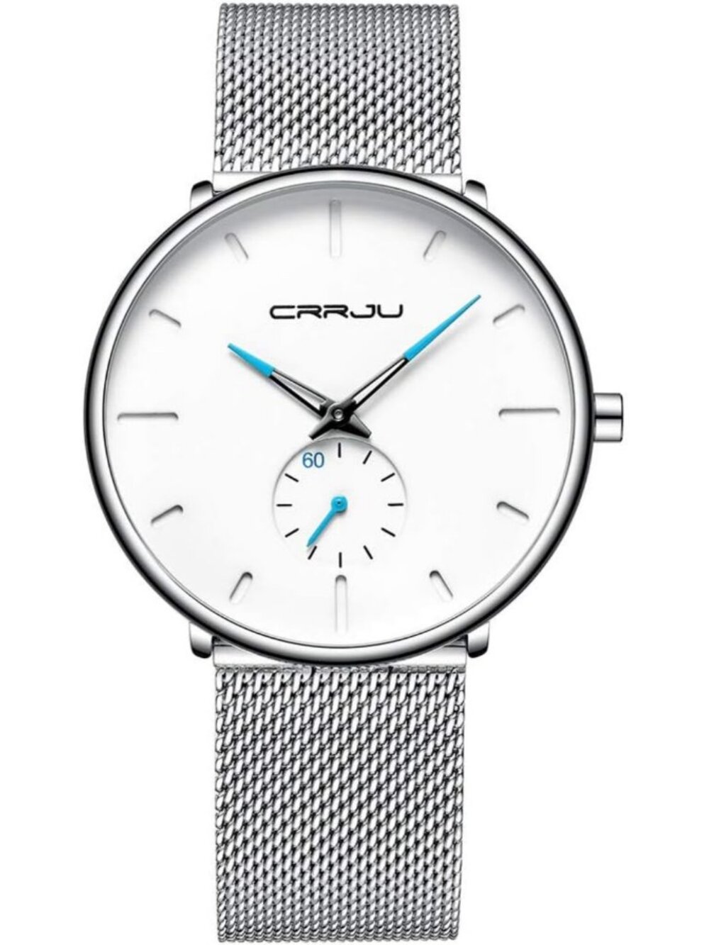 Sleek Men's Business Slim Black Dial Watch with Stylish Mesh Strap - Perfect